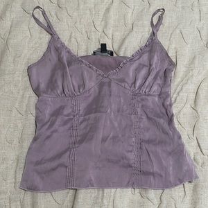 Vintage Bebe Purple Silk Tank